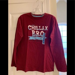 Chillax Bro long sleeve graphic T-shirt